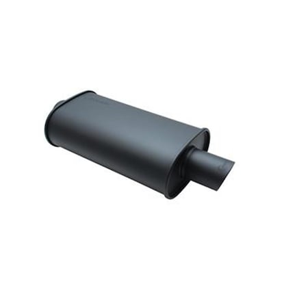 Vibrant 1145 Exhaust Muffler - 2.25 In. Center Inlet - Flat Black V32-1145